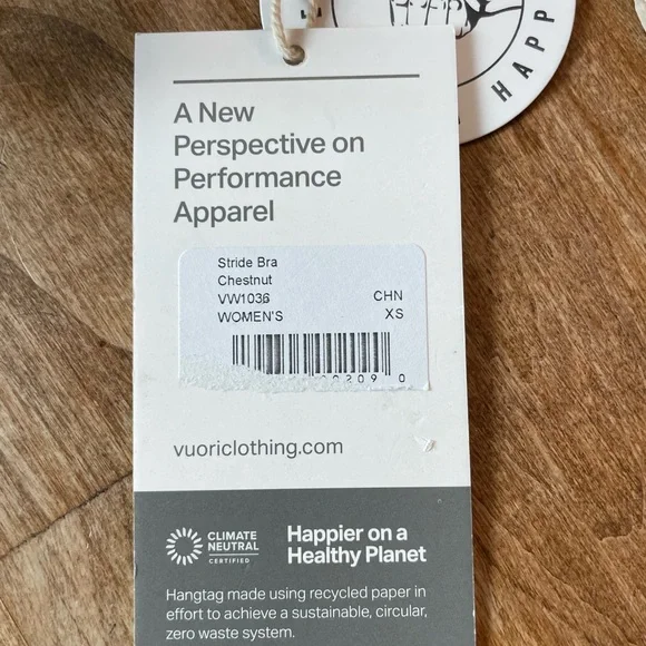 Vuori Stride Bra with Wide Straps chestnut NWT size XS - Picture 4 of 5